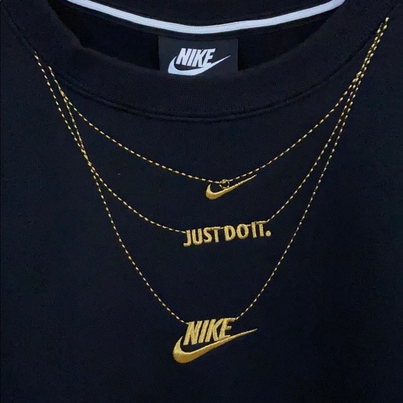 Nike Gold Necklace Crewneck Sweatshirt 